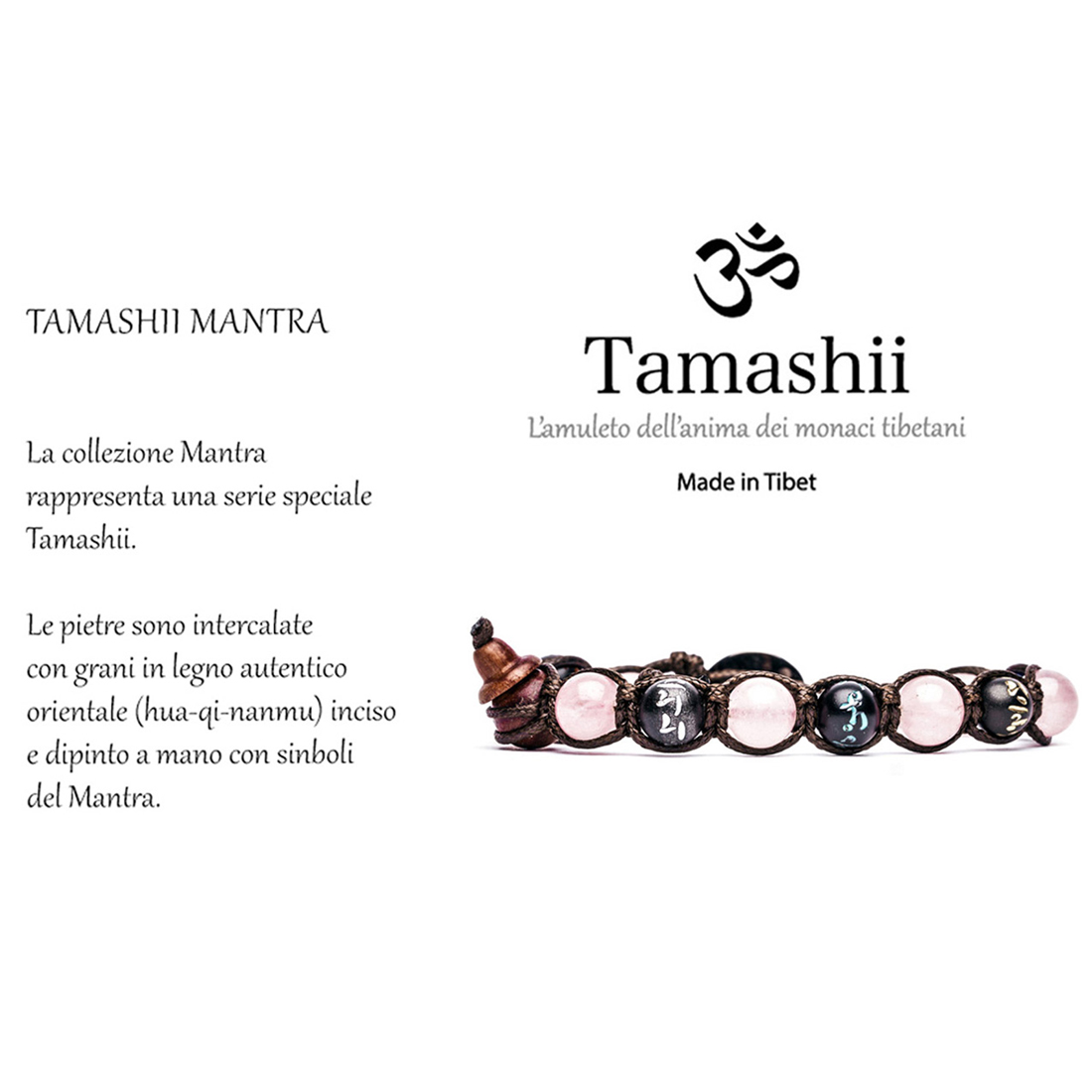 Tamashii Mantra Bracciale Tibetano In Quarzo Rosa Bhs0 33 Il Gioiello